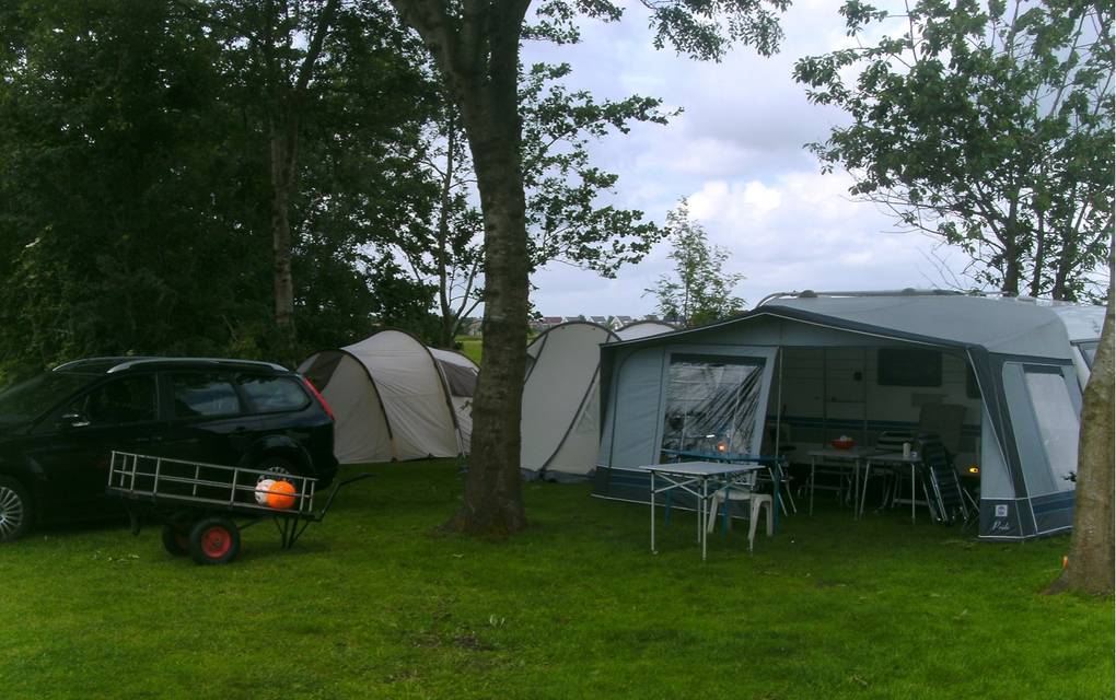 Camping at the water in Friesland