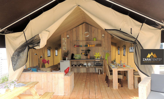 Safaritent XL inclusief polyvalk for hire